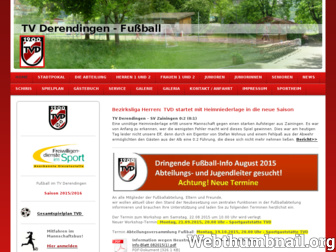 tvderendingen-fussball.de website preview