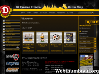 dynamo-onlineshop.de website preview