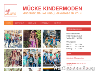 muecke-kindermoden.de website preview