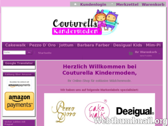 couturella-kindermoden.de website preview