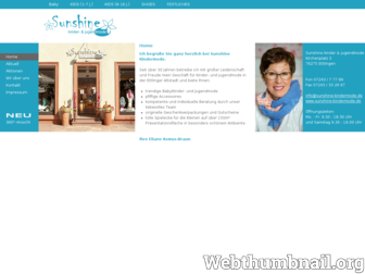 sunshine-kindermode.de website preview