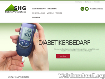 diabetes-versandhaus.de website preview