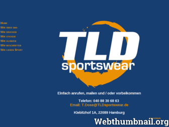 tldsportswear.de website preview