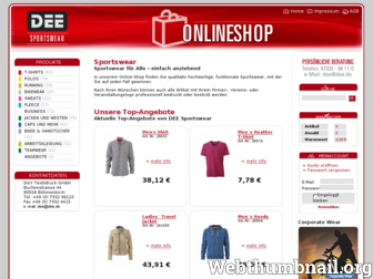 dee-online-shop.de website preview