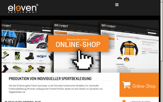 eleven-sportswear.de website preview