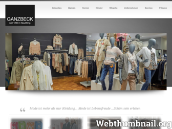ganzbeck.de website preview