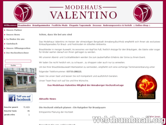 valentino-online.de website preview