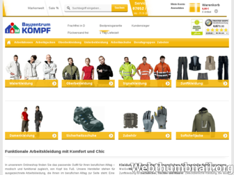 arbeitskleidung.koempf24.de website preview