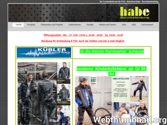 habe-berufskleidung.com website preview