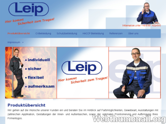 leip-berufsbekleidung.de website preview