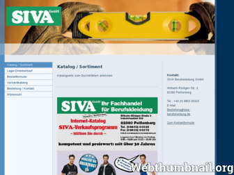 siva-berufskleidung.de website preview