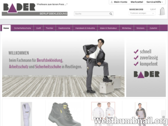 bader-berufsbekleidung.com website preview