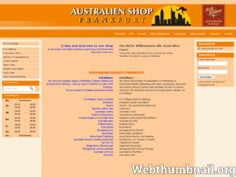 australian-shop-frankfurt.com website preview