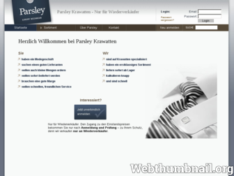 parsley-krawatten.de website preview