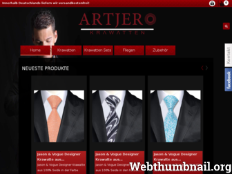 artjero-krawatten.de website preview