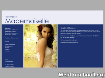 brautmoden-mademoiselle.de website preview