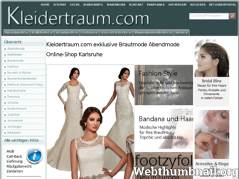 kleidertraum.com website preview