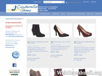 cinderellashoes.de website preview