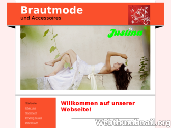 justina-brautmode.de website preview
