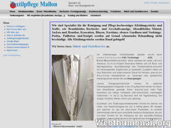 textilpflege-mallon.de website preview