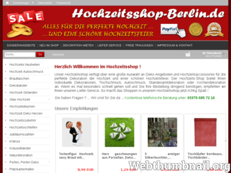 hochzeitsshop-berlin.de website preview