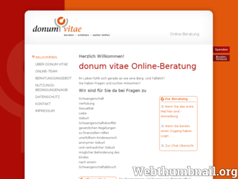 donumvitae-onlineberatung.de website preview