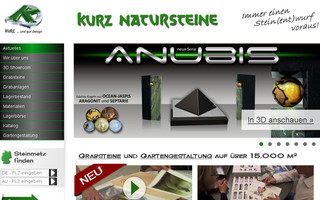 kurz-natursteine.de website preview