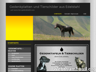 tier-gedenktafel.com website preview