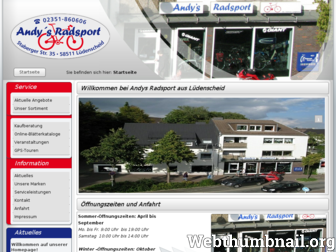 andys-radsport.de website preview