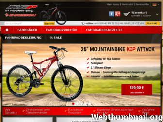 kcp-bikes.de website preview