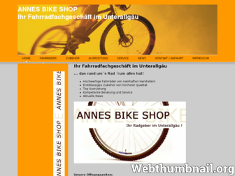annes-bikes.de website preview