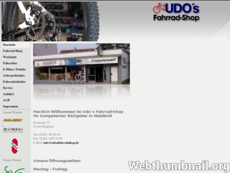 udos-fahrrad-shop.de website preview