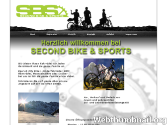 second-bike-sports.de website preview
