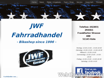 jwf-fahrradhandel.de website preview