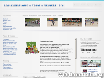 rollkunstlauf-team-velbert.de website preview