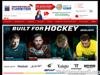 hockeyshop-forster.de website preview