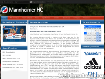 mannheimerhc.de website preview