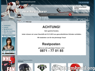 hockeystore.de website preview