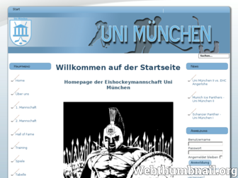 unimuenchen-eishockey.de website preview