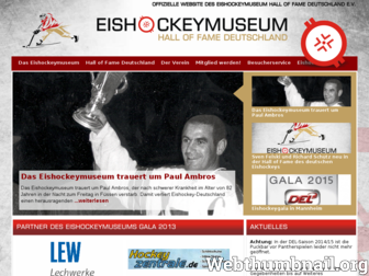 eishockeymuseum.de website preview