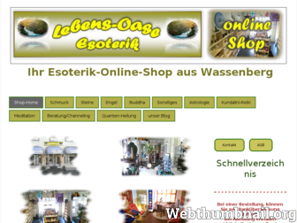 lebensoase-esoterik-shop.de website preview