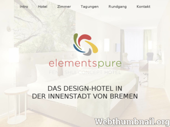 elementspure-hotel.de website preview