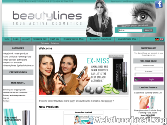 beautylines-shop.eu website preview