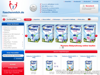 flaschenmilch.de website preview