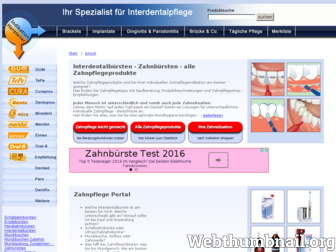 interdentalpflege.de website preview