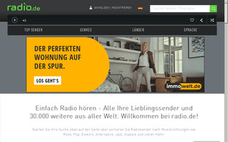 radio.de website preview