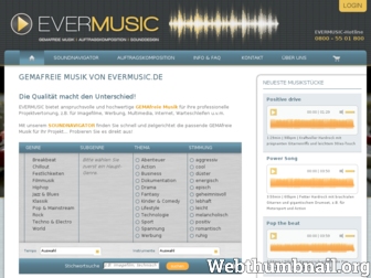 evermusic.de website preview