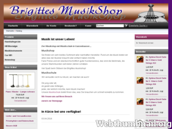 brigittes-musikshop.de website preview