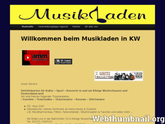 musikladen-kw.de website preview