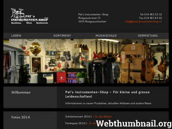 patsinstrumentenshop.ch website preview